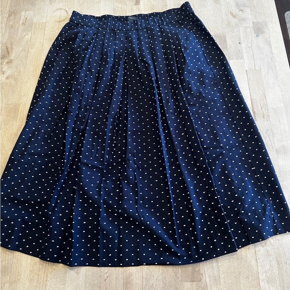 J. Crew Dresses & Skirts - J. Crew Blue and White Pleated Midi Skirt
